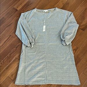 Max Studio Black and Cream Houndstooth Dress